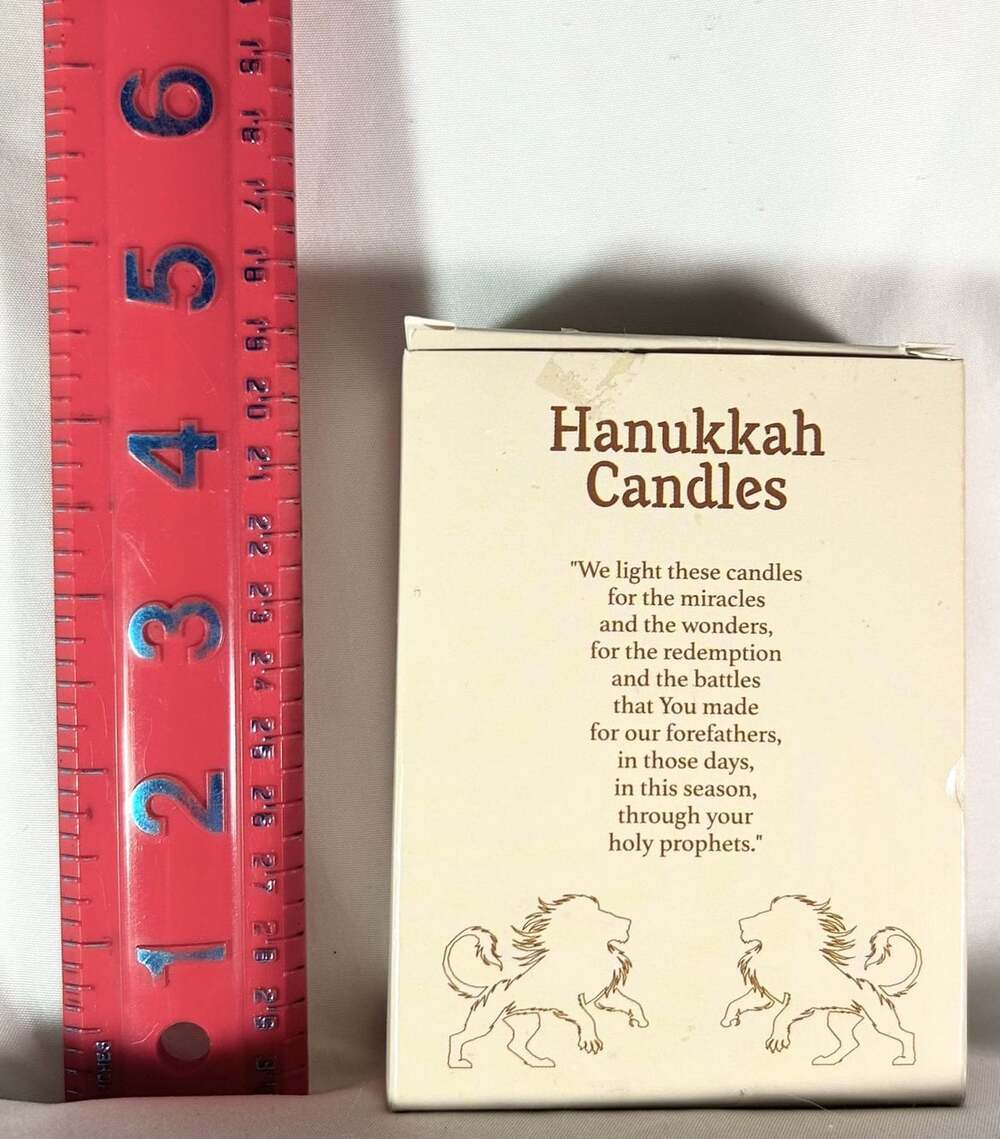 Hanukkah Candles 44 small white pretty twisted with wicks